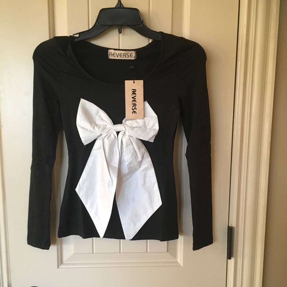 Reverse long sleeve tee